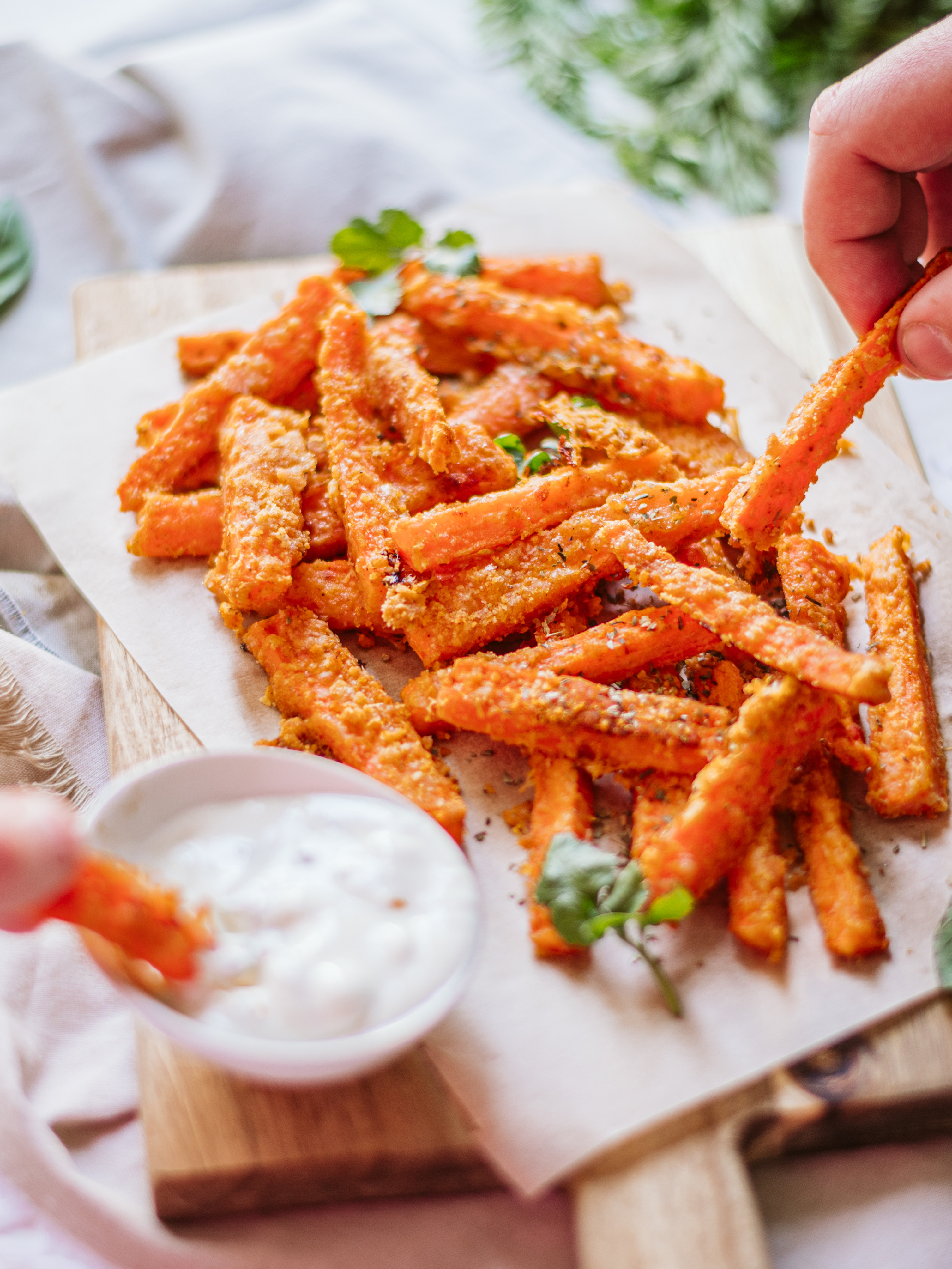 Recette Frites de carottes fanes